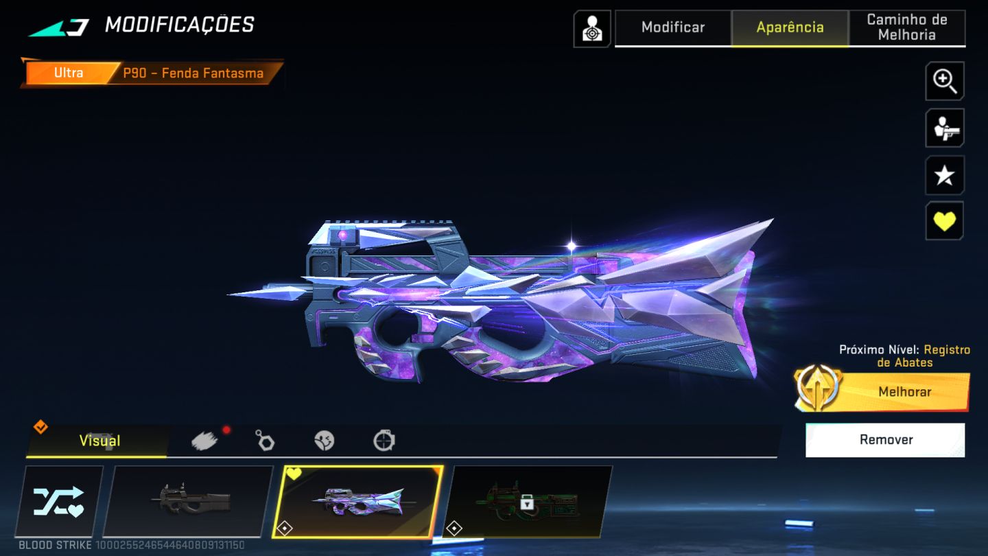 CONTA BLOOD STRIKE | DIAMANTE III | P90 FENDA FANTASMA + M4A1 ESPECTRO VIOLETA