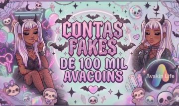 Contas fakes de 100 mil Avakoins com um ótimo preço