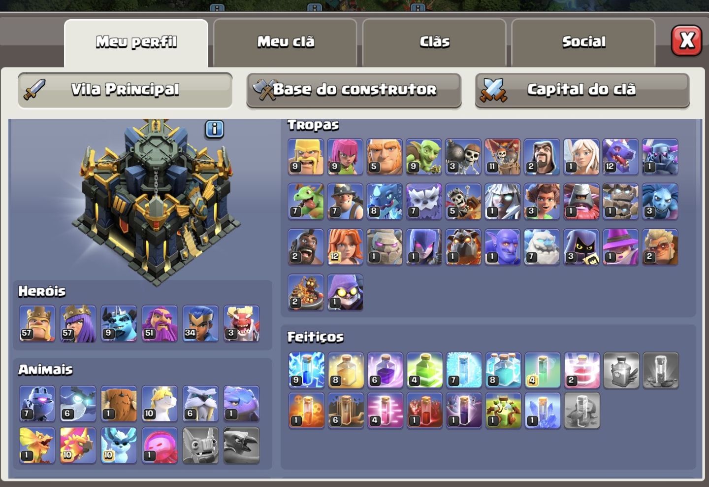(PREÇO NEGOCIAVEL) CONTA CLASH OF CLANS CV 17