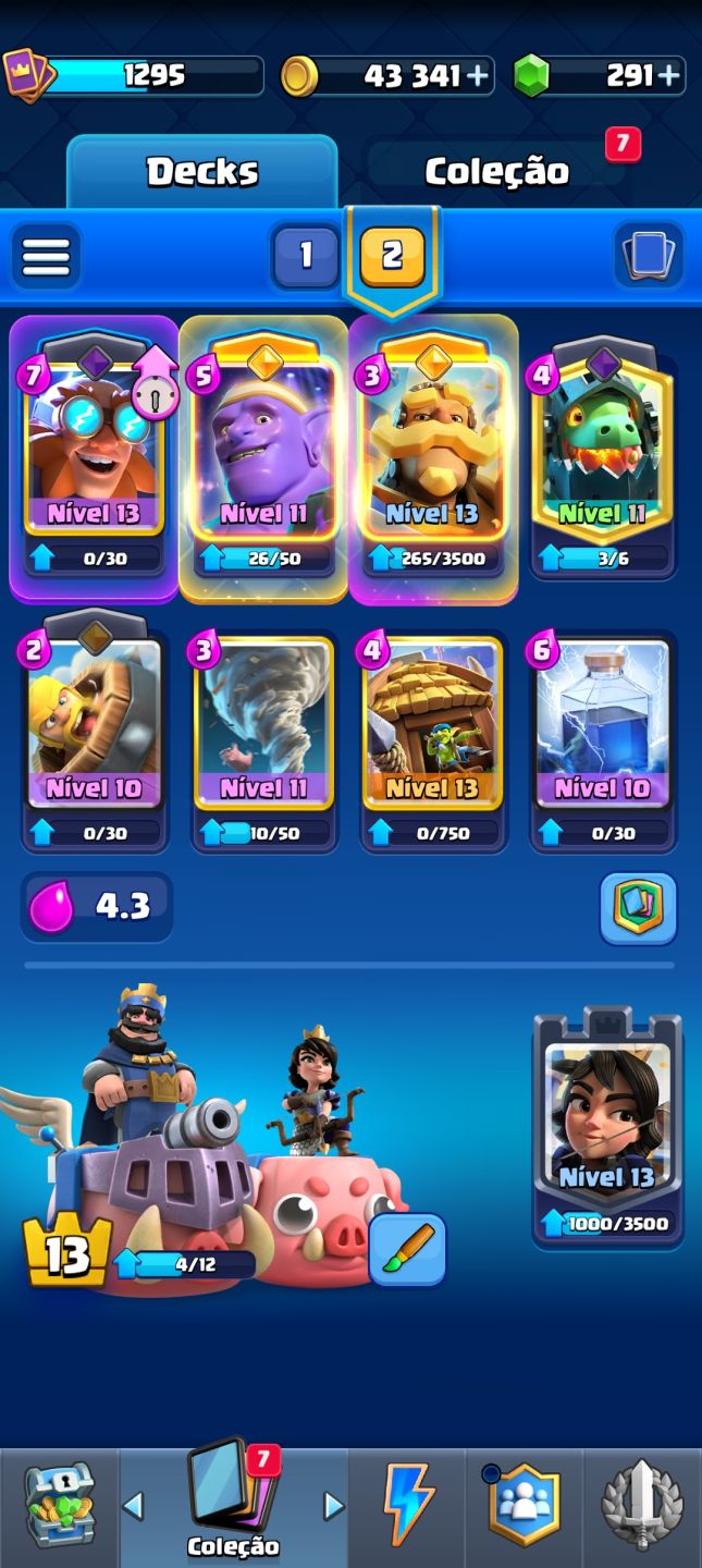Conta Clash Royale - Preço Revenda arena 20 com herois metas