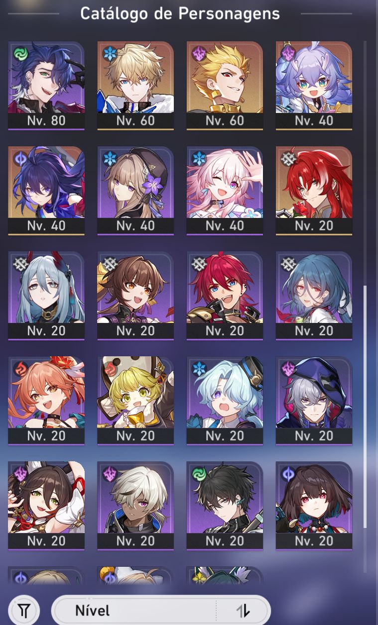 20 PERSONAGENS 5 TL 70 LOBA NV 999 + BIS + HIMEKO NOVA + BIS + 10K JADES