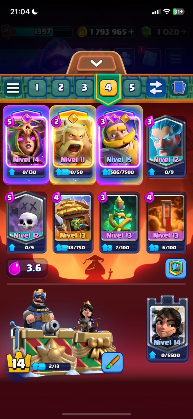 CONTA DE CLASH COM 10K DE TROFEU COM SPLASH DECK PRINCIPAL