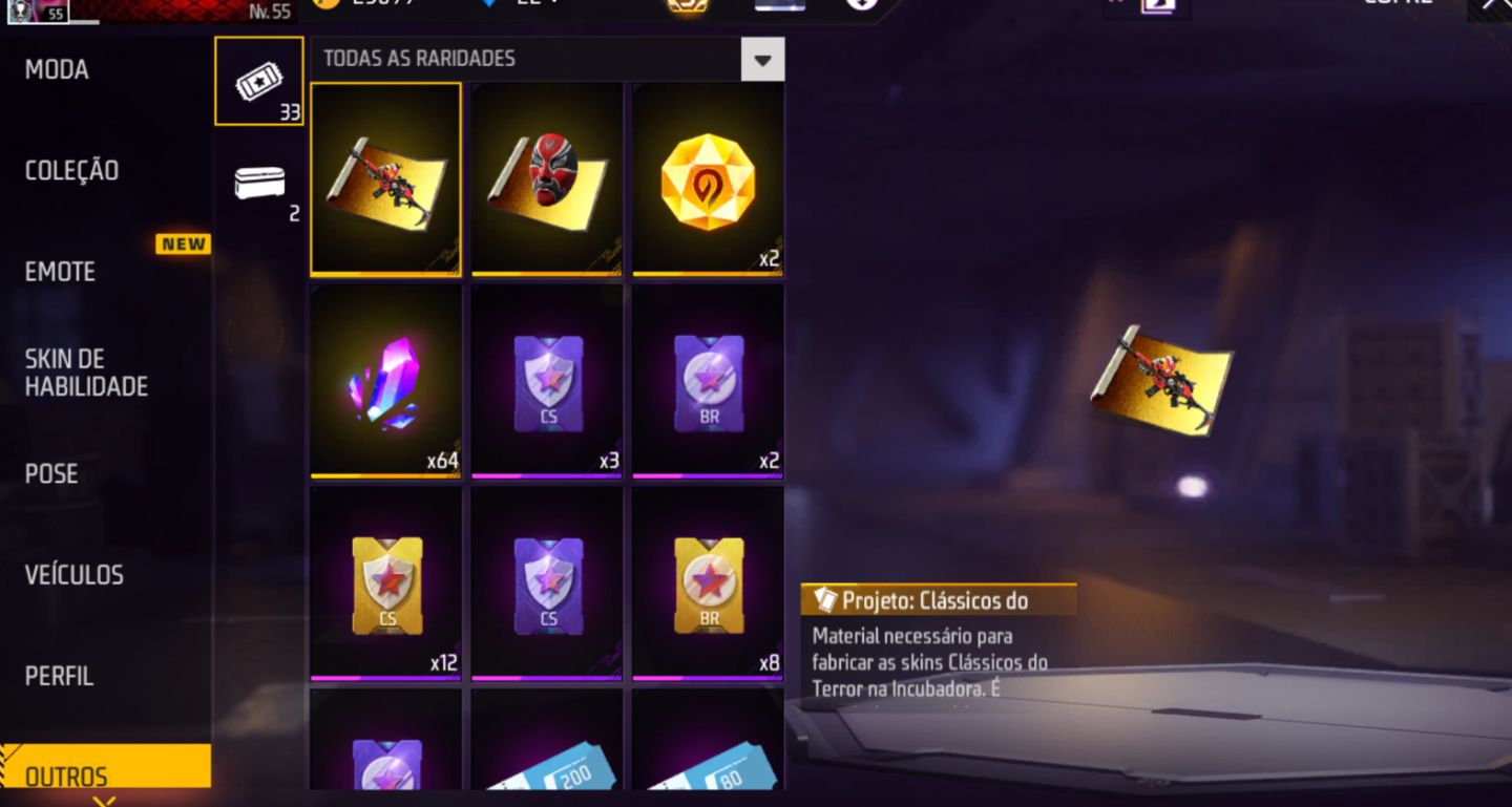 Conta Free Fire FULL ACESSO
