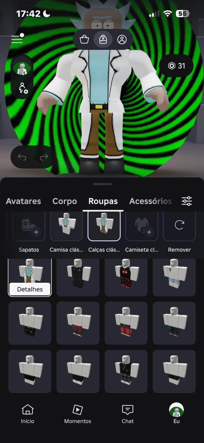 Conta Roblox (Roupas e acessórios) promoção!!