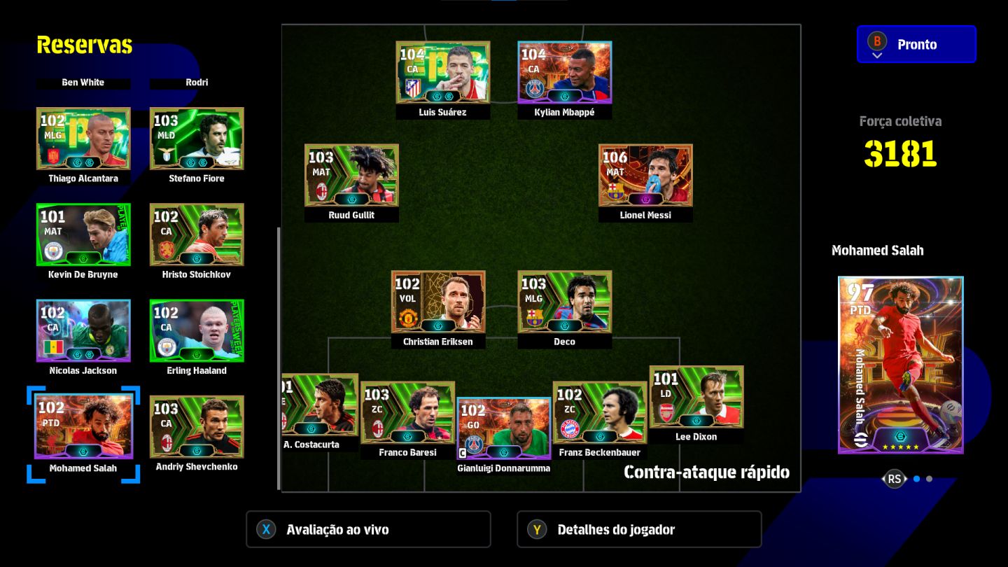PREÇO NEGOCIAVEL! EFOOTBALL STEAM | MESSI 106 | SUÁREZ 104 | MBAPPÉ 104 | GULLIT