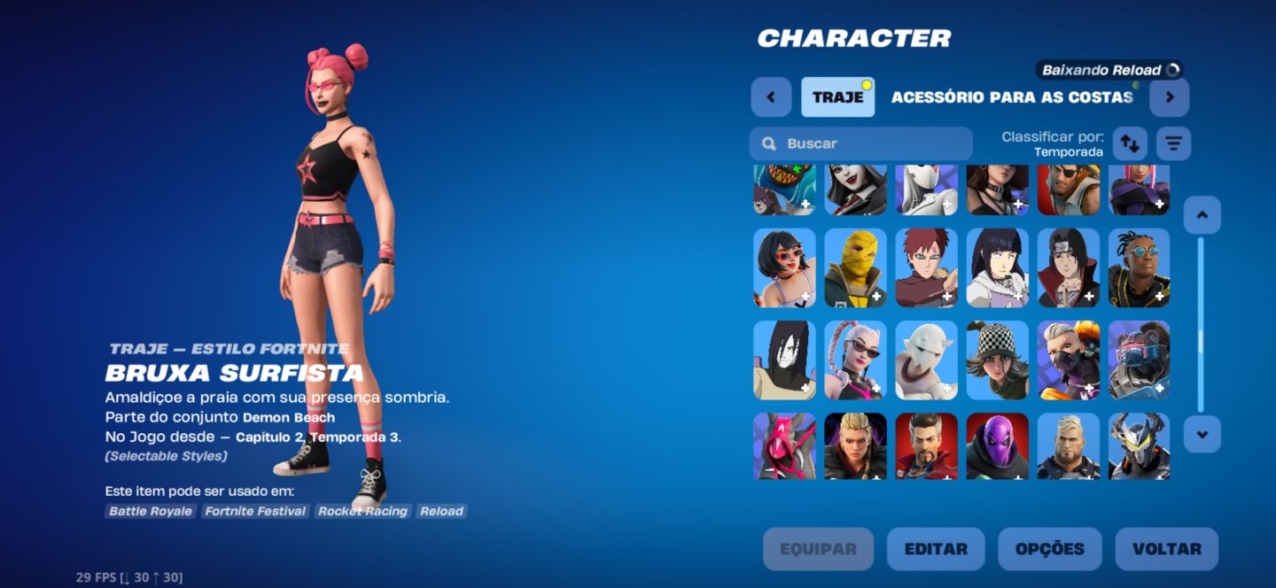 CONTA FORTNITE +450SKINS +PICARETAS LARA CROFT MTO MAIS
