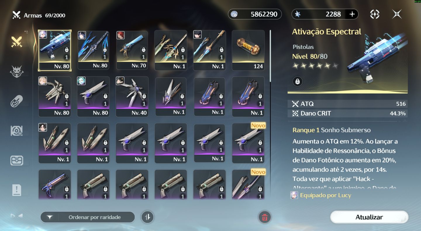 Conta Wuthering Waves | Union 50 + DB 25 | Lucy + BIS + Muito Farm Disponível!