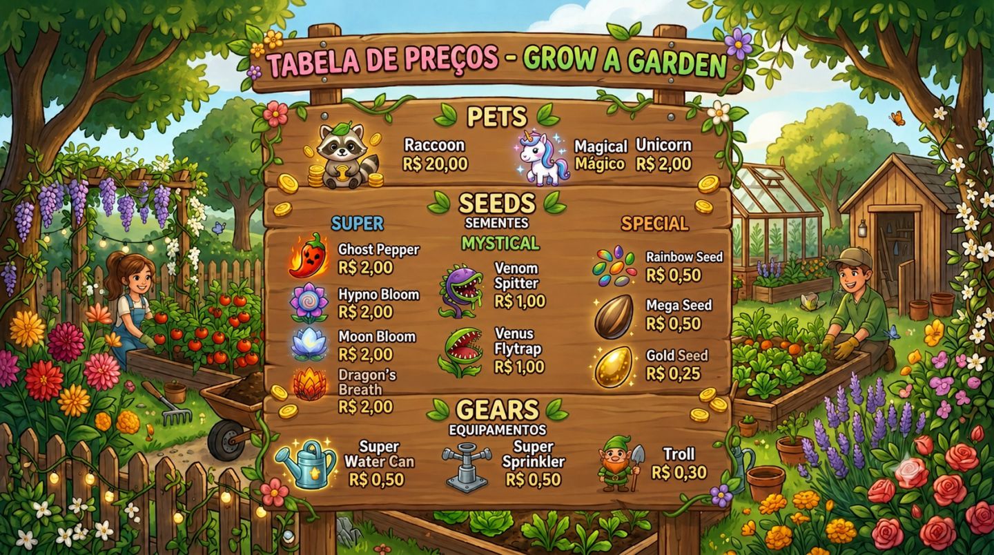 Grow a garden 2:pets,seeds,gears