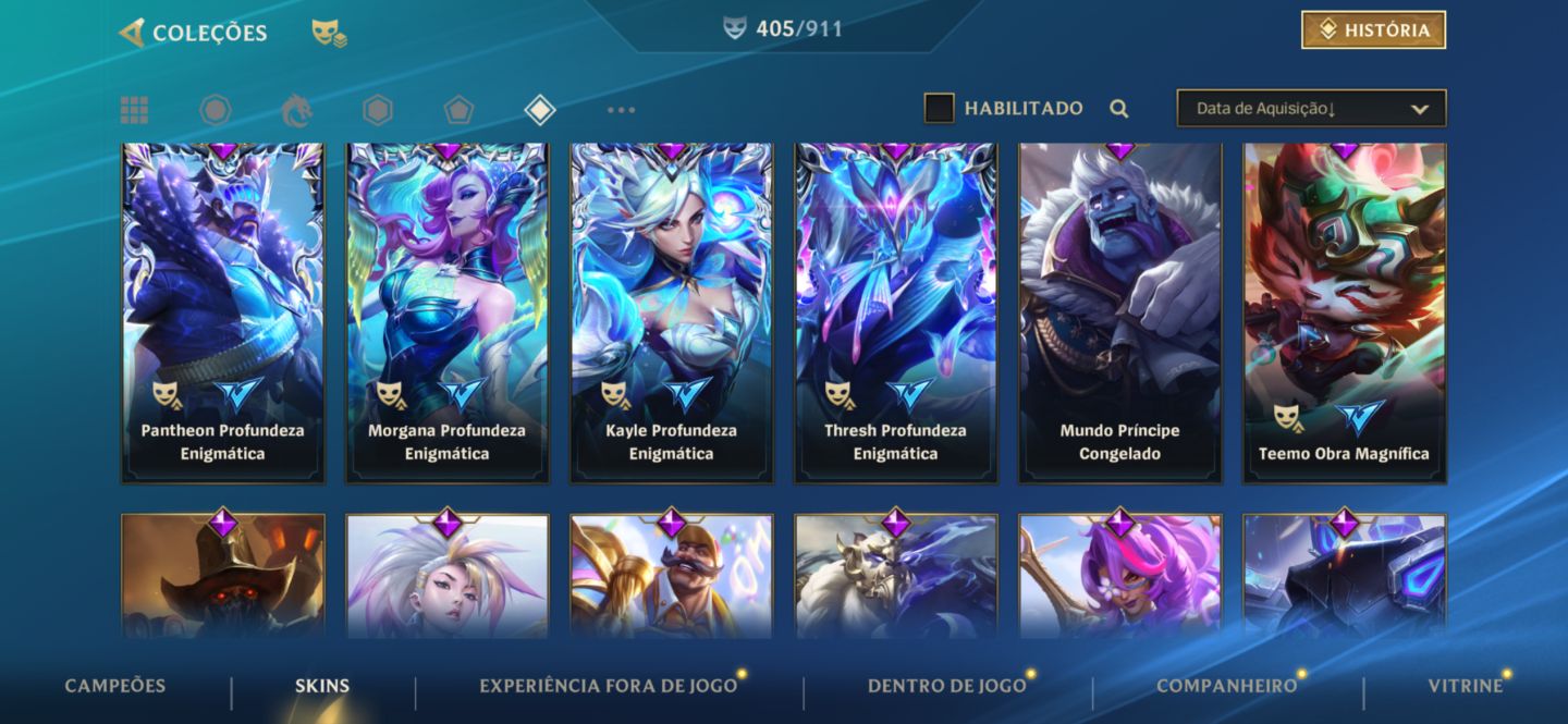 Conta de Wild Rift pra colecionador