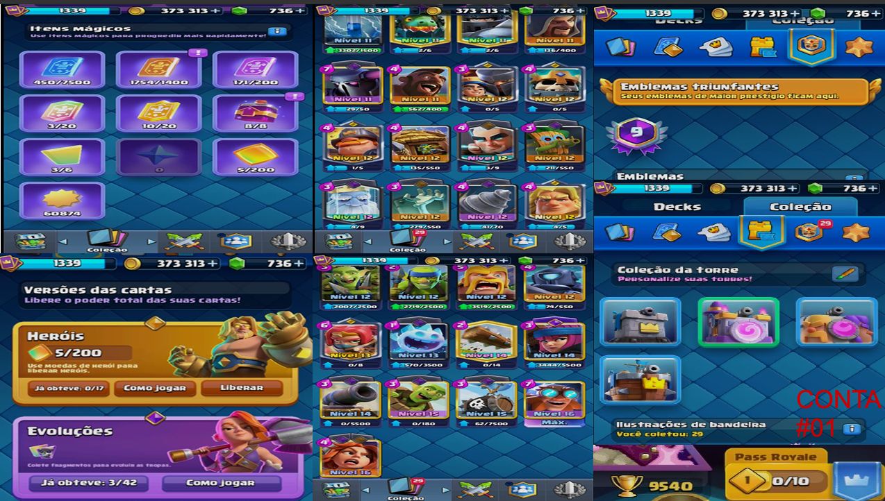 CONTAS CLASH ROYALE FULL ACESSO TODAS AS ARENAS I MELHOR PREÇO!!!