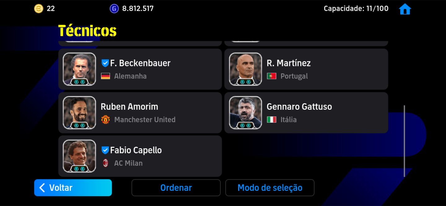 Conta eFootball Mobile - Full Épicos e Lendas | Time End Game!