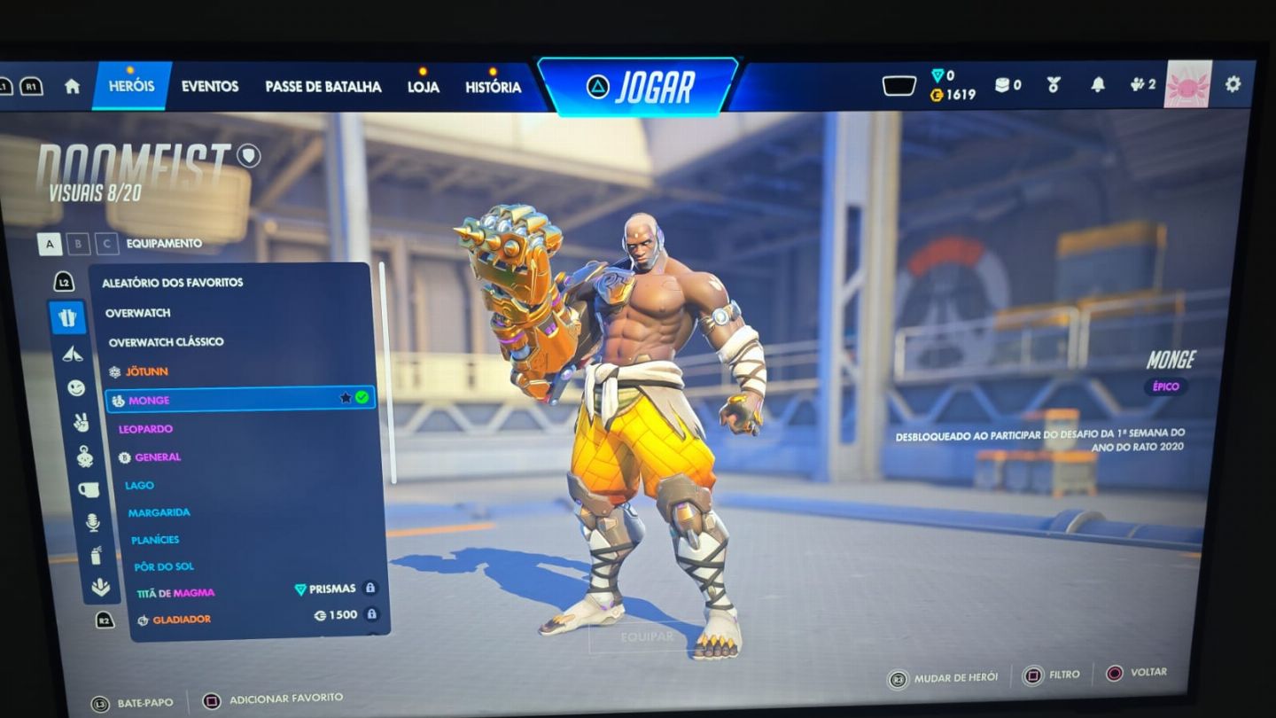 MMR CHAMPION (Sem rank) / Skins: Doom Monge / Widow Kerrigan /Mercy Anjo de Neve