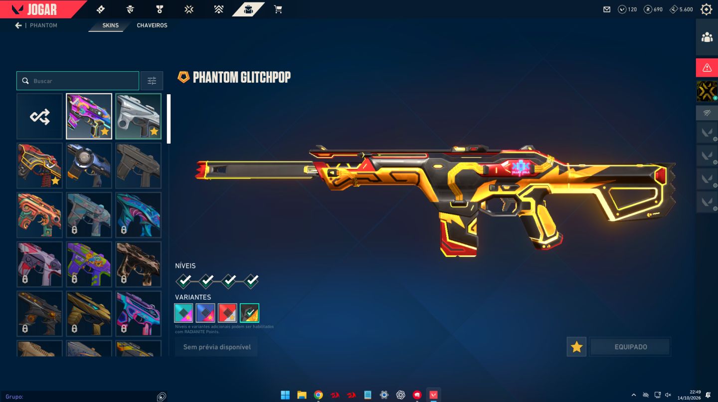 CONTA VALORANT CHEIA DE SKINS