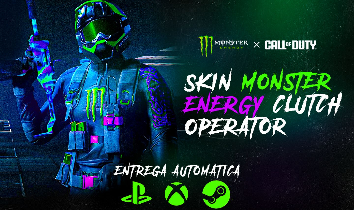 SKIN MONSTER CLUTCH OPERATOR - WARZONE QUALQUER PLATAFORMA - ENTREGA AUTOMATICA