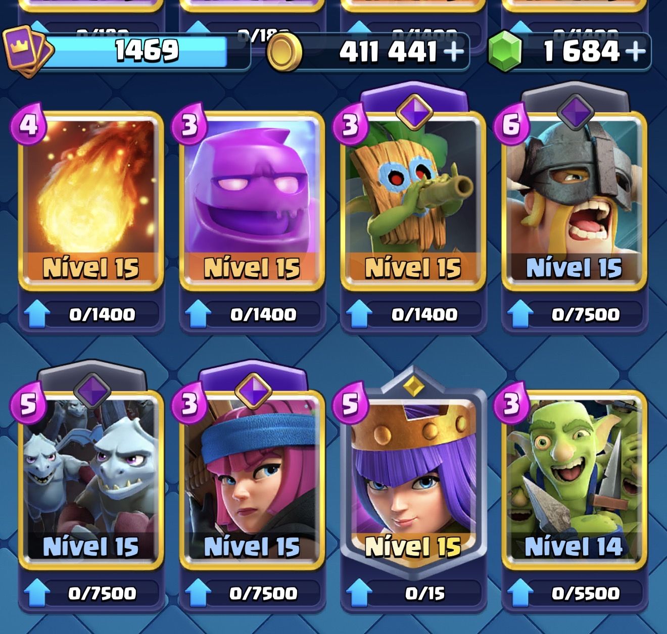 Clash Royale 10K+ Troféus | Torre do Rei 16 | 22 Cartas Nível 15 | 15 Evoluções
