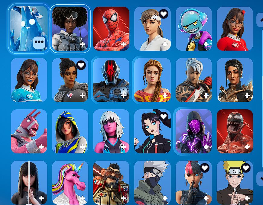 Conta fortinite skins (naruto)(kakashi)(doutor destino)(tony stark)(deadpool)