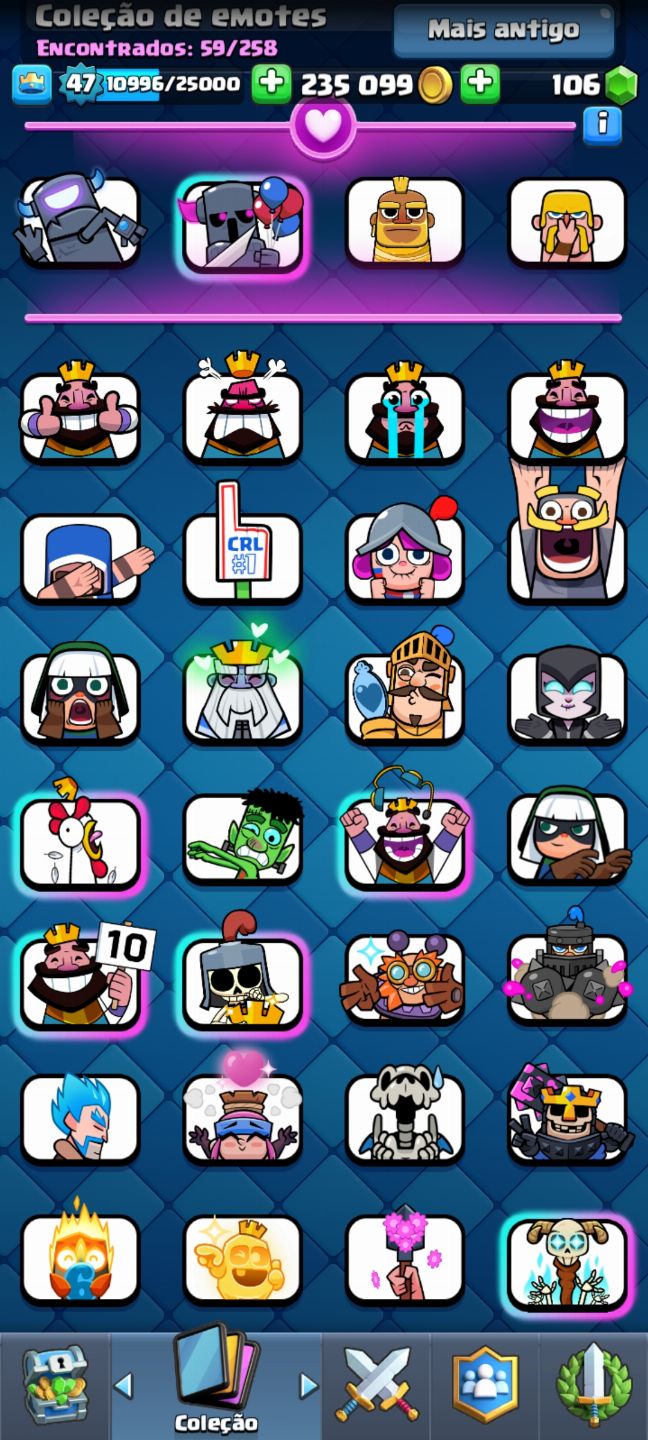 CONTAS CLASH ROYALE LEVEL 15 COM MUITOS EMOJIS