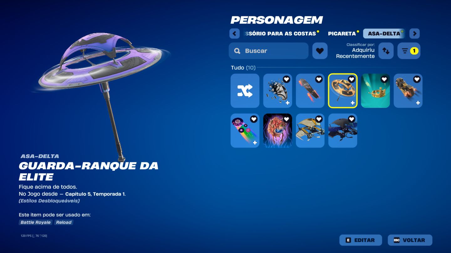 Conta Fortnite com diversas skins