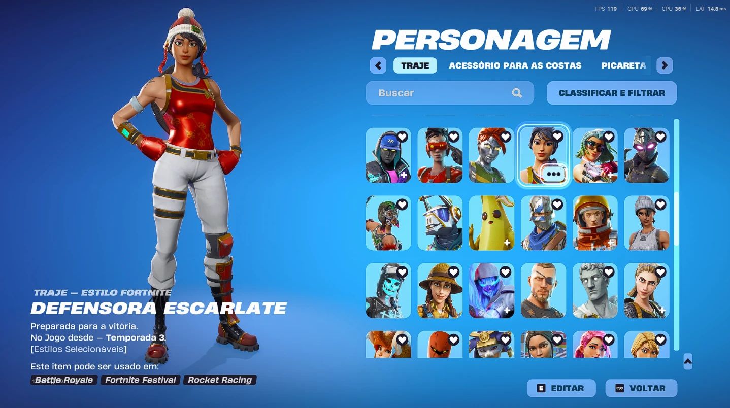 CONTA FORTNITE OG 106 SKINS | CAVALEIRO AZUL, CEIFADOR, OMEGA COMPLETA, MINTY