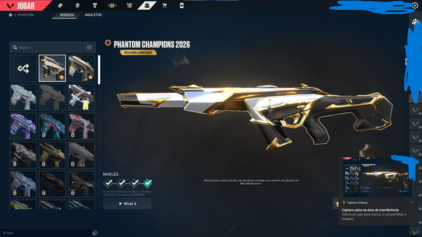 Conta valorant com atual champions, 9 vandal, 1400k gastos