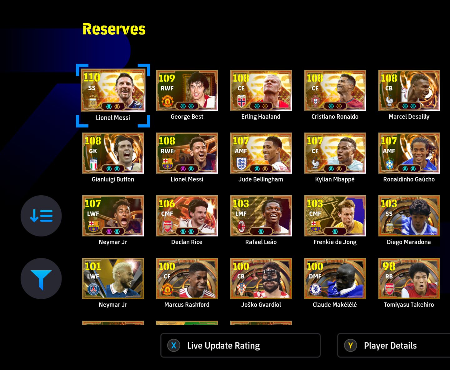 Conta Efootball Xbox / Pc Microsoft - 3352- 22 BigTime +100 Épicos + 46 ShowTime