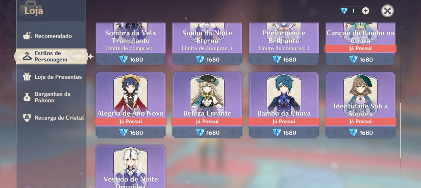 Venda de conta genshin