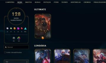 Conta Lol | Lv 222 + 128 Skins + 217 Ícones | Prata 4 [Full Acesso]