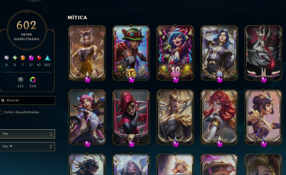 Conta lol e valorant com muita skin