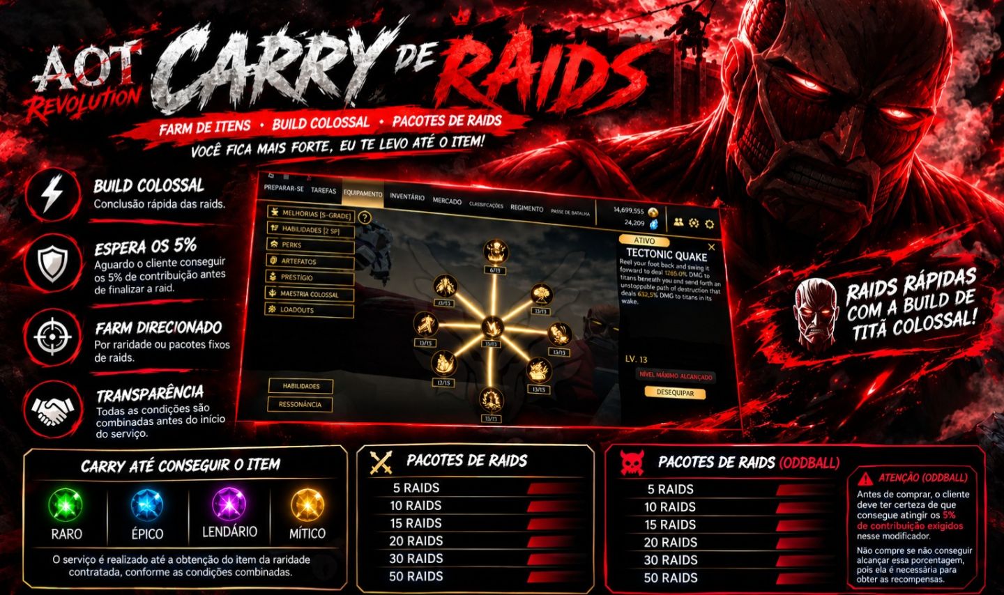 CARRY DE RAIDS | AOT REVOLUTION
