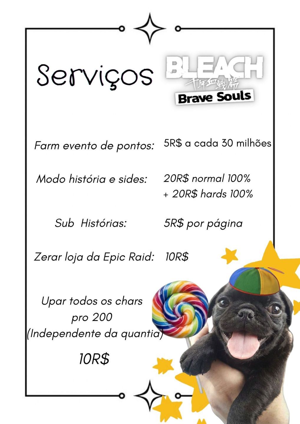 Serviços Bleach Brave Souls (Farm de evento de pontos e etc...)