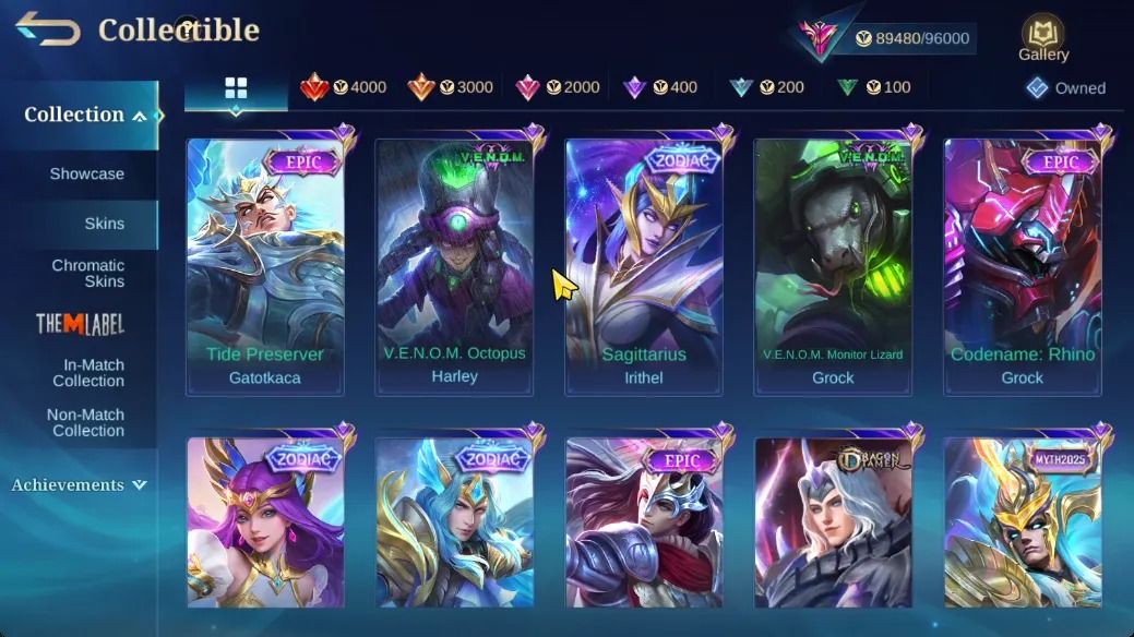 COLECIONADOR EXALTADO COM 3 ZODIAC e 2 PRIMES