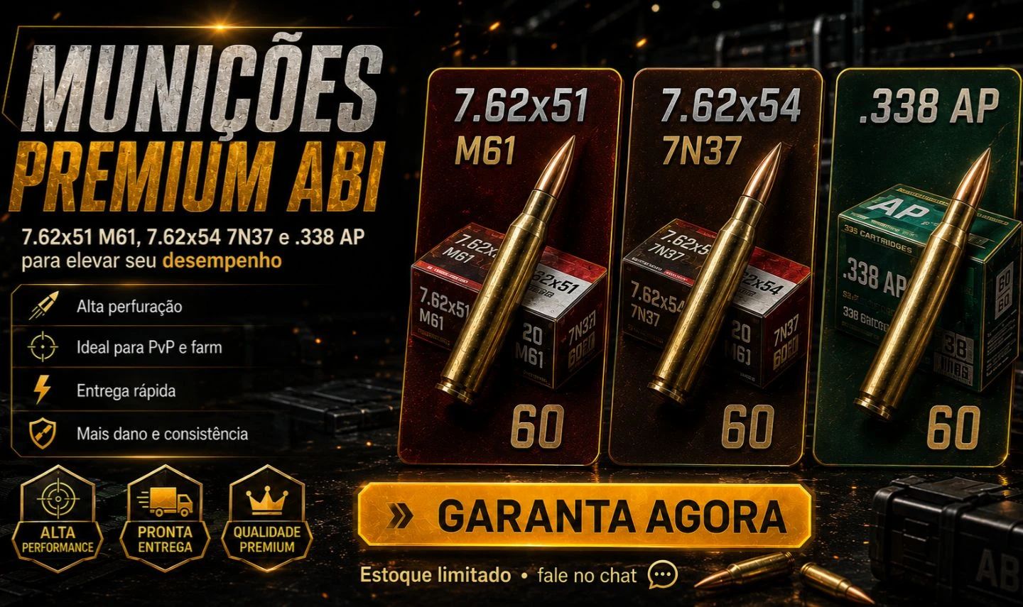 Arena Breakout Pc | Bala Vermelha | Ap .338 - 7N37 - M61 | Thermal T7