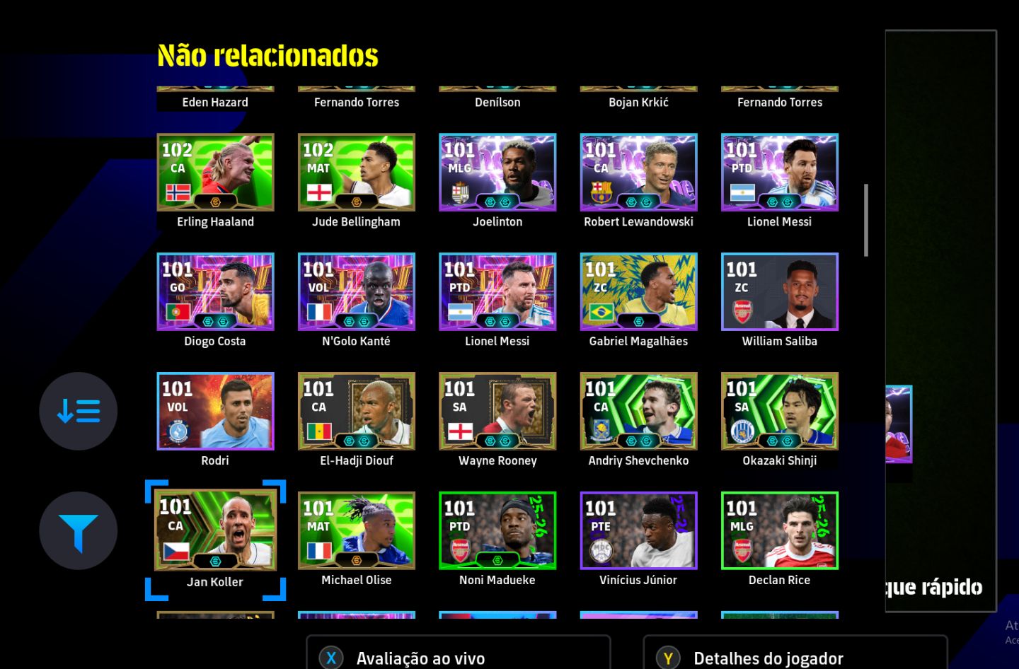 CONTA eFOOTBALL 2026 | IBRAHIMOVI 109, RONALDINHO 104, NEYMAR 102 + CRAQUES LEN
