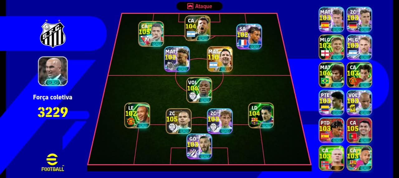 Conta eFOOTBALL FORÇA 3227 | 5 BLITZ CULE