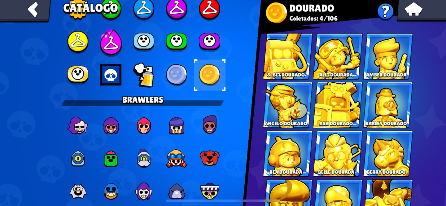 Conta de Brawl Stars | 3 Prestígios | Mestre | 120K Troféus | 106 Brawlers