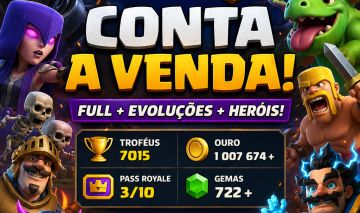 CONTA DO CLASH DE 7000 TROFÉUS!