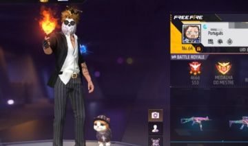 Conta de free fire para ap + skins Conjuntos