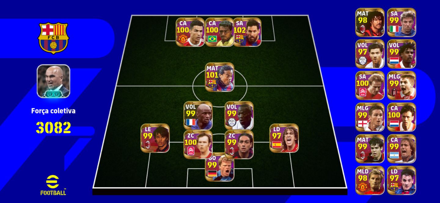 Conta efoteboll 3277 de força messi big time + time raro de legends