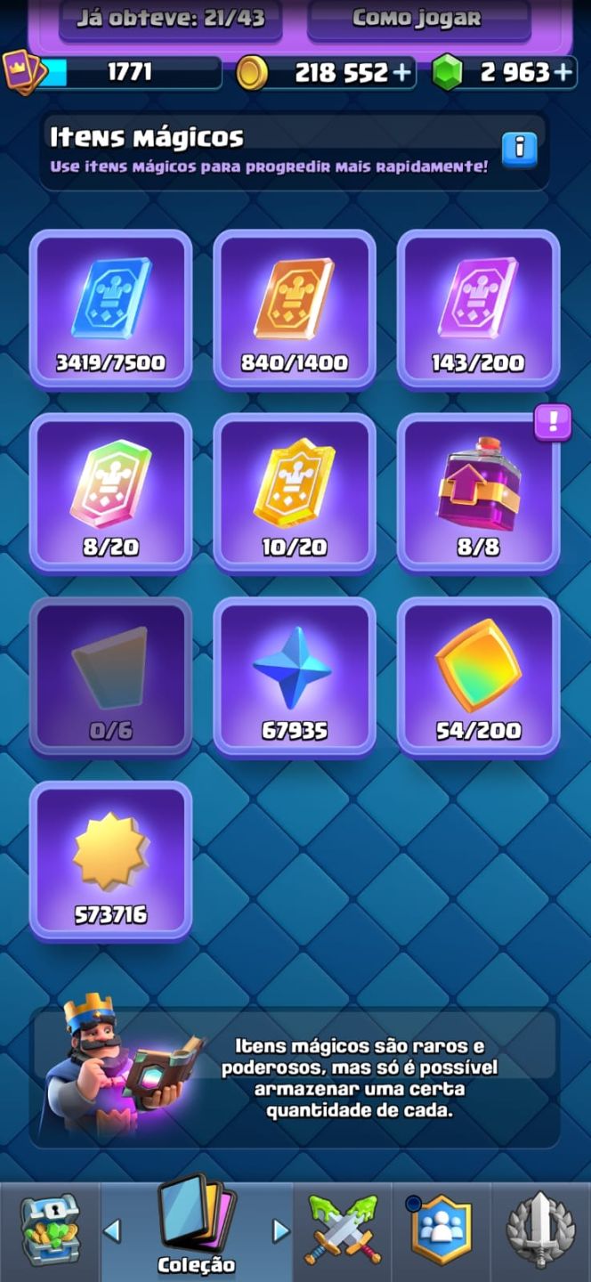 Conta Clash Royale 14k trofeus, 38 nível max, 9 Herois liberados 21 Evoluidas