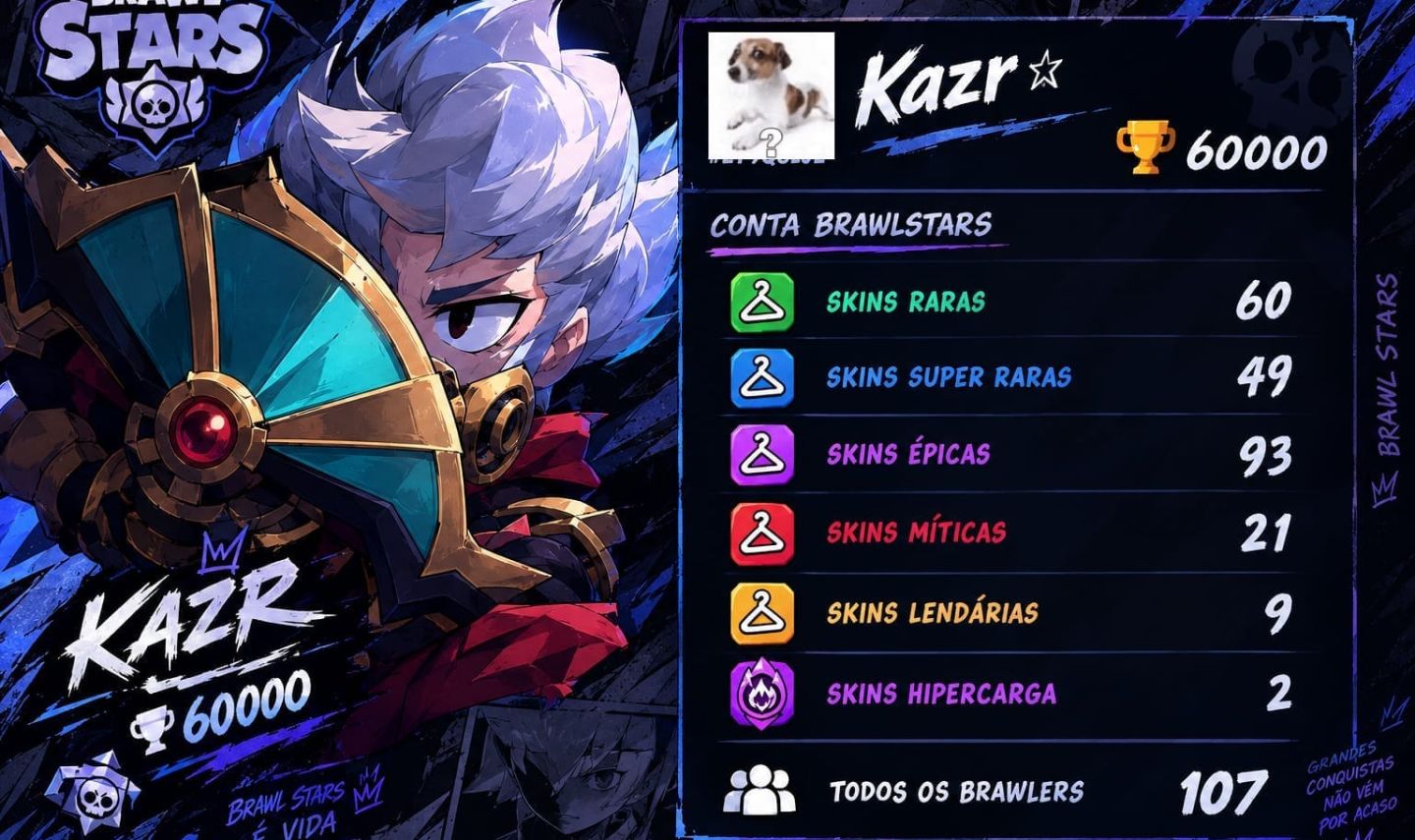 Conta Premium Brawls Stars 60k