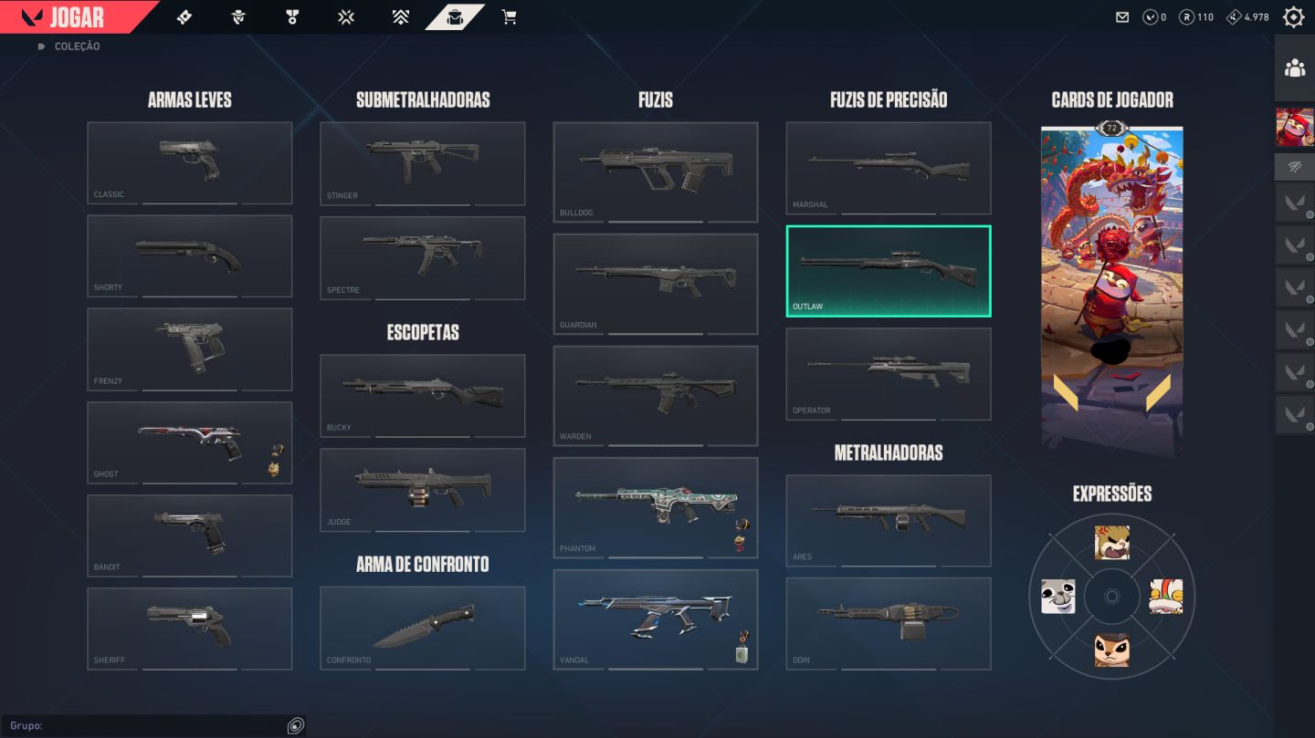 VALORANT RARA À VENDA! Skins + Agentes Desbloqueados