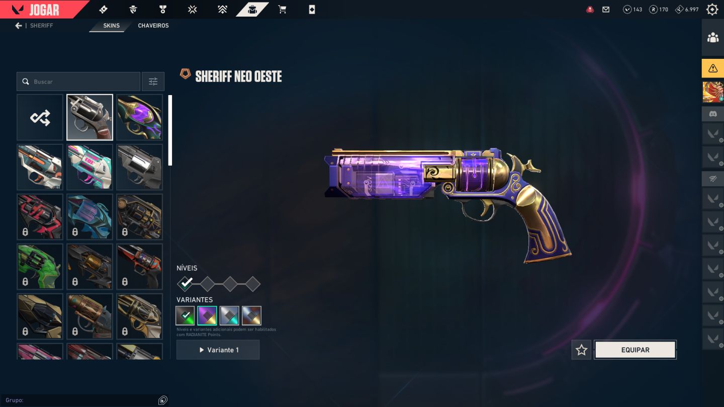 CONTA VALORANT 68 SKINS FULL PERSONAGENS