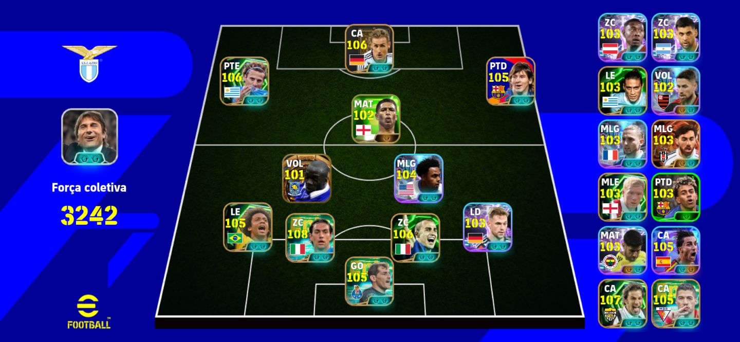 Uma conta de efootball móbile