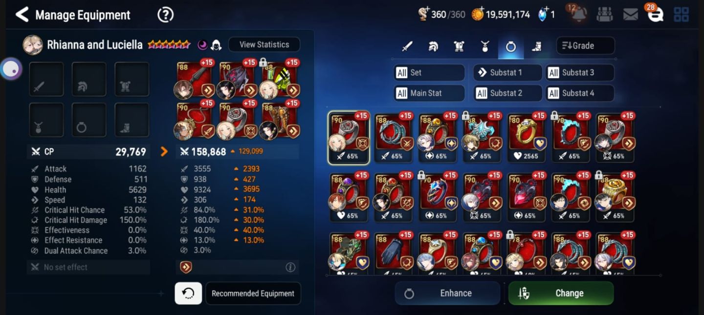 Conta com collabs Epic Seven