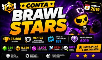 CONTA BRAWL STARS CRIADA EM 2019