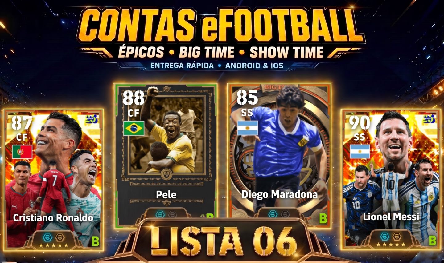 [-30%] Contas Efootball Iniciais com Épicos/big Times Garantidos! Vol. 06