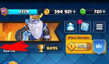 Conta Clash Royale 8k+ troféus | 6 evoluções | quase coleção completa