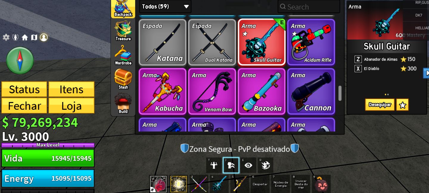 CONTA BLOX FRUITS LEVEL 3000 | 16 PERMS | TODAS AS GAMEPASSES | 6 V4 FULL