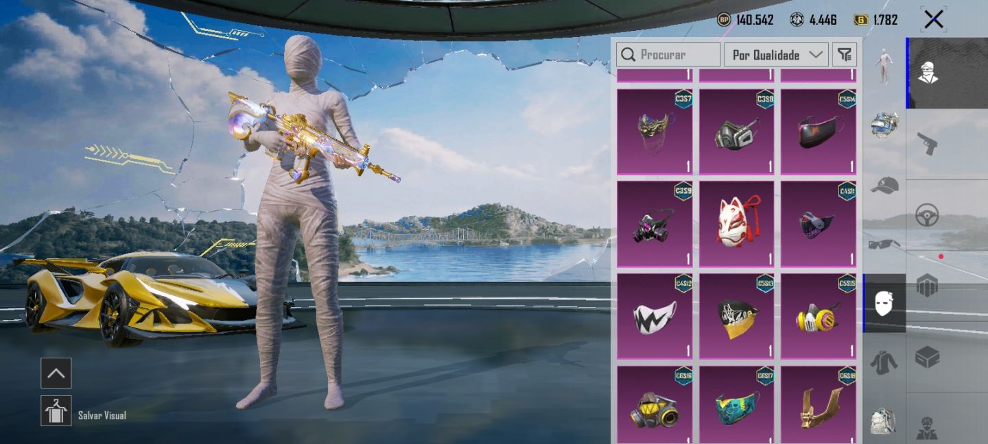 PUBG mobile- Múmia set M416 LV6