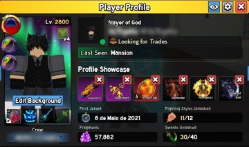 [CONTA PREMIUM] Blox Fruits + King Legacy | PROFISSIONAL | Dark Blade V3 | +++
